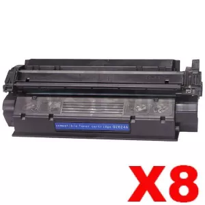 8 x HP Q2624A (24A) Compatible Black Toner Cartridge - 2,500 Pages