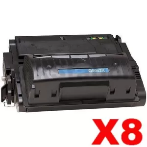 8 x HP Q5942X (42X) Compatible Black Toner Cartridge - 20,000 Pages