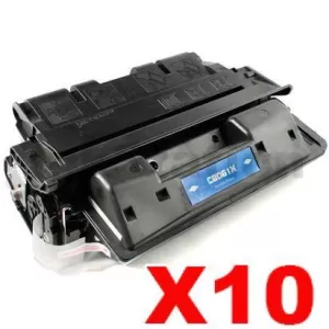 10 x HP C8061X (61X) Compatible Black Toner Cartridge - 10,000 Pages