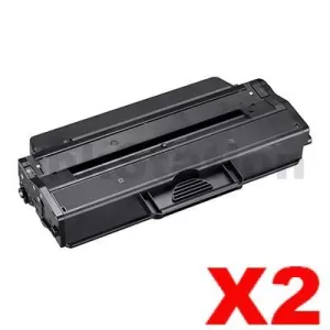 2 x Compatible Samsung ML2950ND, SCX4729ND (MLT-D103L 103) Black High Yield Toner Cartridge SU718A - 2,500 pages