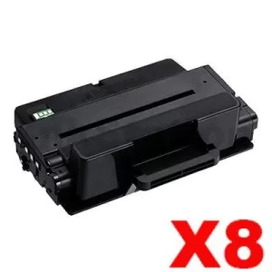 8 x Compatible Samsung ML-3310/ ML-3710/ SCX-4833/ SCX-5637/ SCX5737 (MLT-D205L 205) Black High Yield Toner SU965A - 5,000 pages