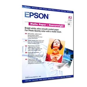 Epson S041261 Genuine Heavy Weight Matte Photo Paper 167gsm A3 - 50 sheets