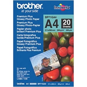 Brother BP71GA4 Genuine Glossy Paper 260gsm A4 - 20 sheets - Photo Papers -  Ink Station