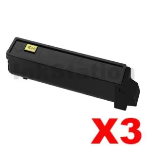 3 x Non-Genuine TK-554K Black Toner Cartridge For Kyocera FS-C5200DN - 7,000 pages