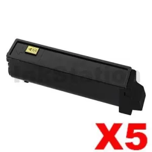 5 x Non-Genuine TK-554K Black Toner Cartridge For Kyocera FS-C5200DN - 7,000 pages