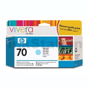 HP 70 Genuine Light Cyan Inkjet Cartridge C9390A