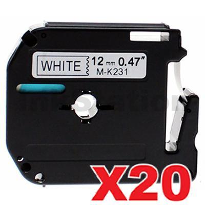 Brother 20 x M-K231 Compatible 12mm 