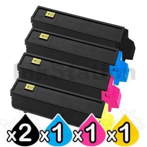5 Pack Non-Genuine TK-554 Toner Cartridges For Kyocera FS-C5200DN [2BK,1C,1M,1Y]
