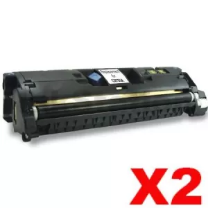 2 x HP C9700A (121A) Compatible Black Toner Cartridge - 5,000 Pages