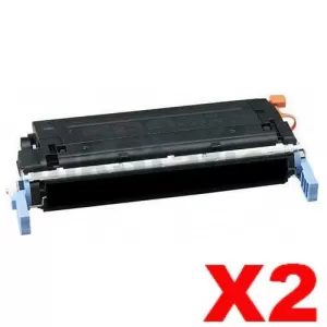 2 x HP C9720A (641A) Compatible Black Toner Cartridge  - 9,000 Pages