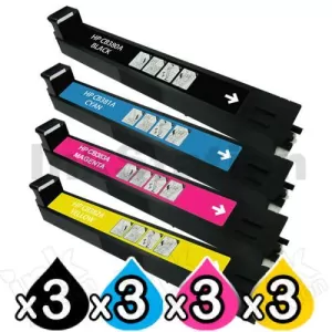 3 sets of 4 Pack HP CB380A-CB383A (823A-824A) Compatible Toner Cartridges  [3BK,3C,3M,3Y]