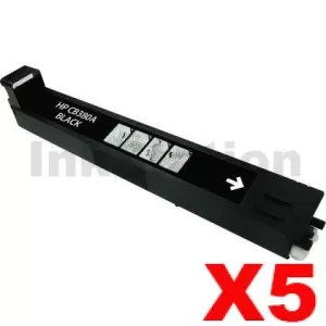 5 x HP CB380A (823A) Compatible Black Toner Cartridge - 16,500 Pages
