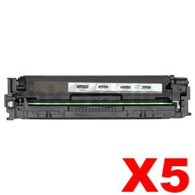 HP 5 x CE320A (128A) Compatible Black Toner Cartridge - 2,000 Pages ...