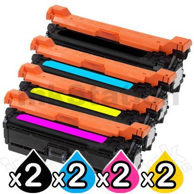 HP 2 sets of 4 Pack CE400X-CE403A (507X/507A) Compatible Toner ...