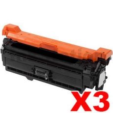 3 x HP CE400X (507X) Compatible Black Toner Cartridge - 11,000 Pages