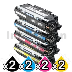 2 sets of 4 Pack HP Q2670A-2673A (308A/309A) Compatible Toner Cartridges [2BK,2C,2M,2Y]