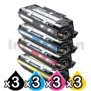 3 sets of 4 Pack HP Q2670A-2673A (308A/309A) Compatible Toner Cartridges [3BK,3C,3M,3Y]