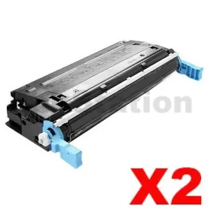 2 x HP Q5950A (643A) Compatible Black Toner Cartridge  - 11,000 Pages