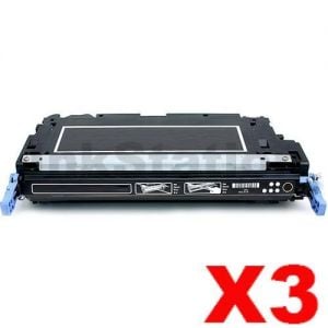 3 x HP Q6470A (501A) Compatible Black Toner Cartridge - 6,000 Pages