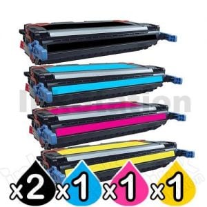 5 Pack HP Q7560A-Q7563A (314A) Compatible Toner Cartridges [2BK,1C,1M,1Y]