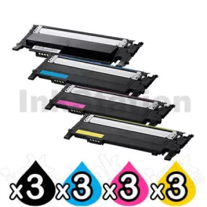 3 sets of 4-Pack Compatible Samsung CLP-360, CLP-365, CLX-3300, CLX-3305 Cartridge Combo CLT406S [3BK,3C,3M,3Y]