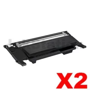 2 x Compatible Samsung CLP-320N, CLP-325, CLX-3180, CLX-3185 [CLT-K407S K407] Black Toner SU132A - 1,500 pages