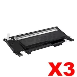 3 x Compatible Samsung CLP-320N, CLP-325, CLX-3180, CLX-3185 [CLT-K407S K407] Black Toner SU132A - 1,500 pages