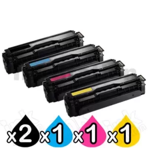 5 Pack Compatible Samsung CLP-415, CLX-4170, CLX-4195 Cartridge Combo CLT504S [2BK,1C,1M,1Y]
