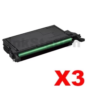3 x Compatible Samsung CLP-620ND, CLP-670ND, CLX-6220FX, CLX-6250FX Black Toner Cartridge SU191A - 5,000 pages(CLT-K508L K508L)