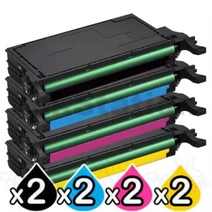 2 sets of 4-Pack Compatible Samsung CLP620ND, CLP670ND, CLX6220FX, CLX6250FX Toner Cartridge [2BK,2C,2M,2Y]