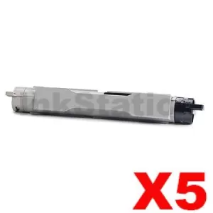 5 x Fuji Xerox DocuPrint C2535A Compatible Black Toner Cartridge - 9,000 pages (CT200655)