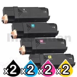 2 sets of 4-Pack Compatible Cartridge Combo for Fuji Xerox C1110 [2BK,2C,2M,2Y]