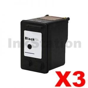 HP 3 x 56 Compatible Black Inkjet Cartridge C6656AA - Ink