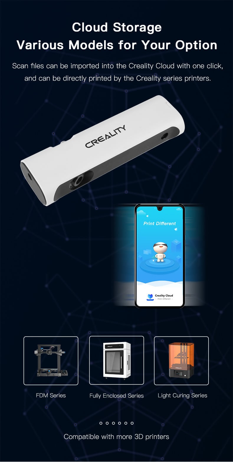 Creality 3D Scanner CRScan 01 Portable Handheld InkStation
