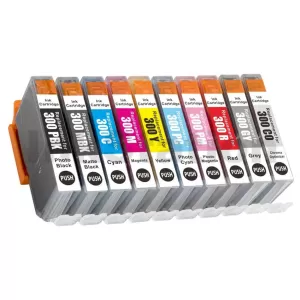 10 Pack Compatible Canon PFI-300 Ink Cartridges Combo [1PBK,1MBK,1C,1M,1Y,1GY,1PC,1PM,1R,1CO]