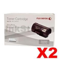2 x Genuine Fuji Xerox DocuPrint M355df, P355d Black Toner - 4,000 pages (CT201937)