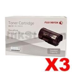 3 x Genuine Fuji Xerox DocuPrint M355df, P355d Black Toner - 4,000 pages (CT201937)