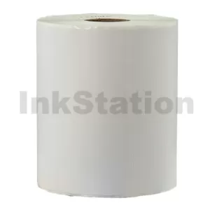1 Roll Compatible Brother RD-S02C1 Black Text on White Die Cut Label Roll 102mm x 152mm - 270 labels per roll