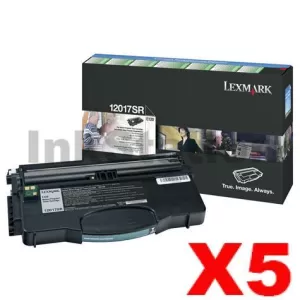 5 x Lexmark Genuine E120 E120n (12017SR) Toner Cartridge - 2,000 pages