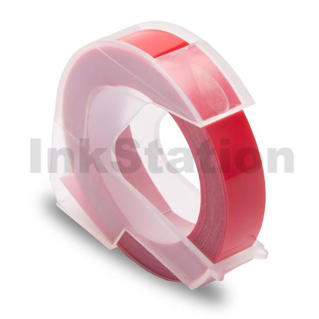Dymo 1Pack 1741671 Compatible Red Embossing Label Cassette 9mm x 3m