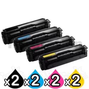 2 sets of 4-Pack Compatible Samsung CLP-680, CLX-6260 Cartridge Combo [CLT506L] [2BK,2C,2M,2Y]