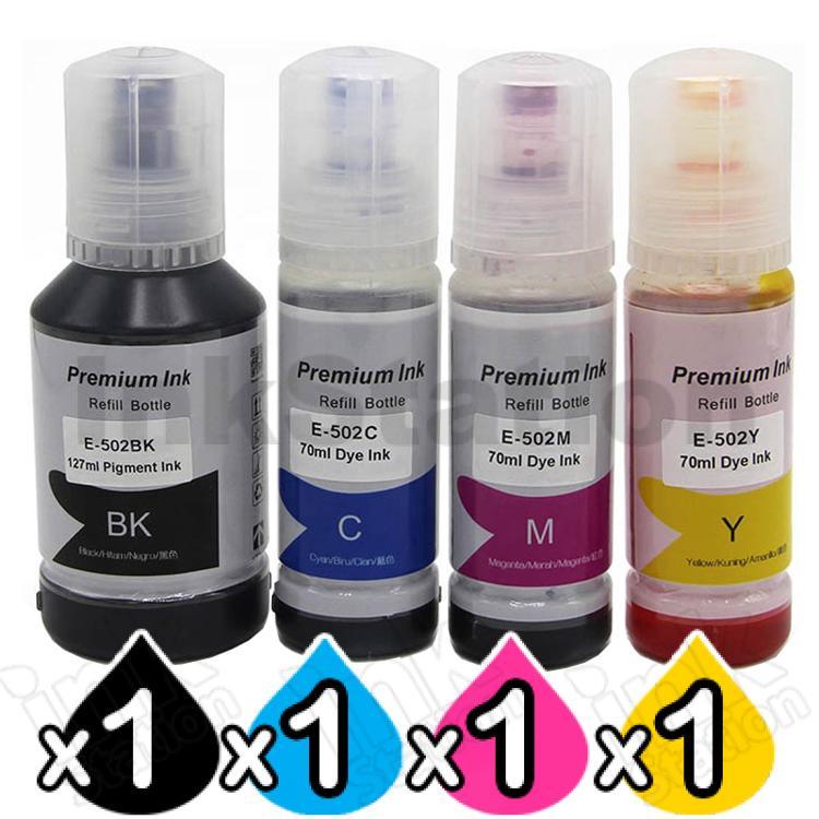 Epson 4 Pack Compatible T502 Ecotank Ink Bottles Bkcmy Ink Cartridges Inkstation 4618