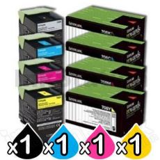 4 Pack Lexmark Genuine CS310 / CS410 / CS510 Toner Cartridges Standard Yield