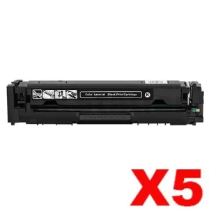 5 x HP 206X W2110X Compatible Black High Yield Toner Cartridge - 3,150 pages