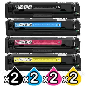8 Pack HP 215A W2310A-W2313A Compatible Toner Cartridge Combo [2BK,2C,2M,2Y]