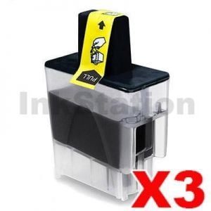 3 x Compatible Brother LC-47BK Black Ink Cartridge - 500 pages