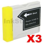 3 x Brother LC-57BK Compatible Black Ink - 500 pages