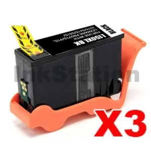 3 x Lexmark No.150XL (14N1614AAN) Compatible Black Ink High Yield Cartridge Return Program - 750 pages