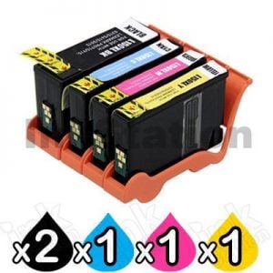 5 Pack Lexmark No.150XL Compatible Ink High Yield Cartridge  [2BK,1C,1M,1Y]