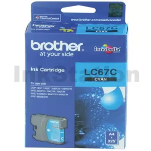 Genuine Brother LC-67C Cyan Ink Cartridge - 325 pages